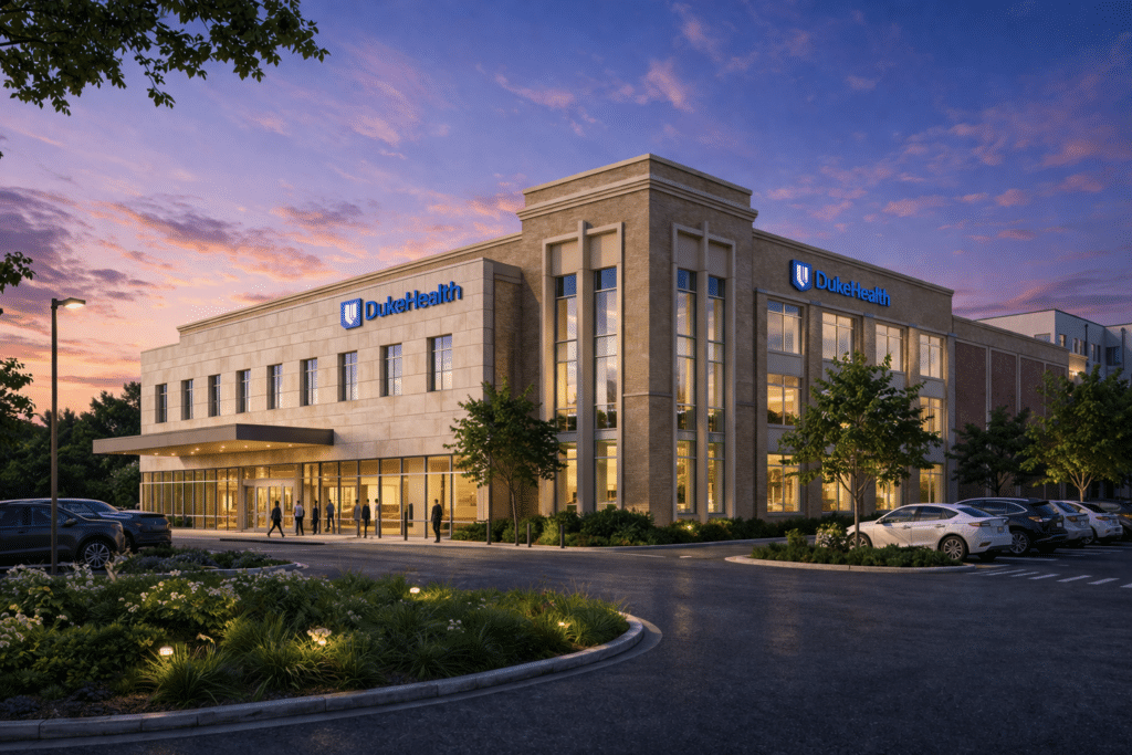 Duke proton Therapy Exterior building