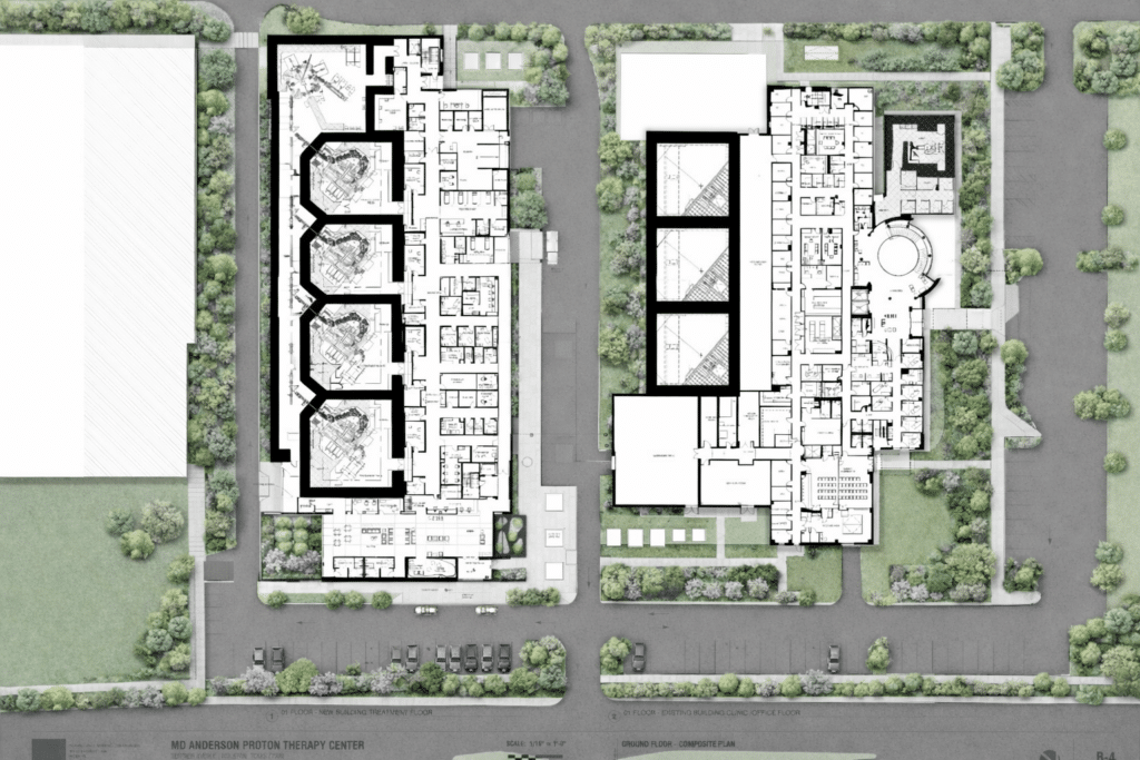 MD Anderson proton therapy floor plan