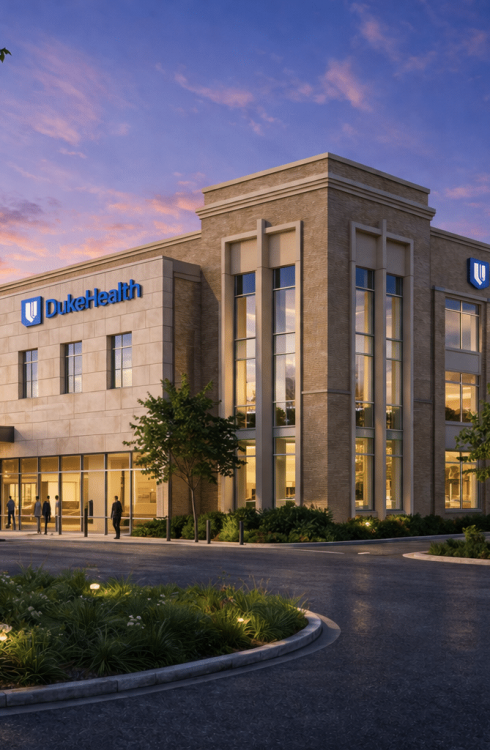 Duke proton Therapy Exterior building